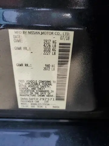 2018 NISSAN ALTIMA 2.5  