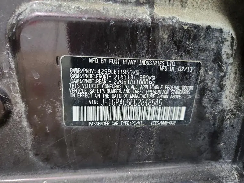 2013 SUBARU IMPREZA PREMIUM  