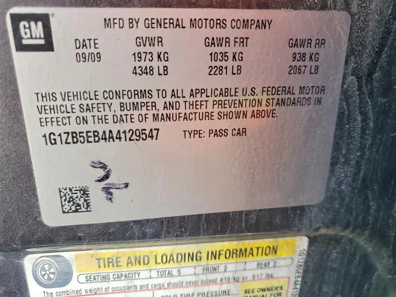 2010 CHEVROLET MALIBU LS  