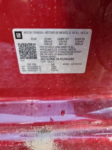 2018 GMC SIERRA K1500 SLT  