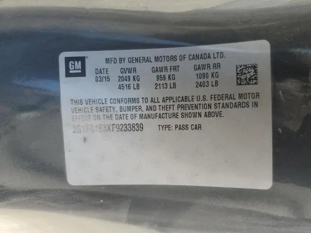2015 CHEVROLET CAMARO LS  