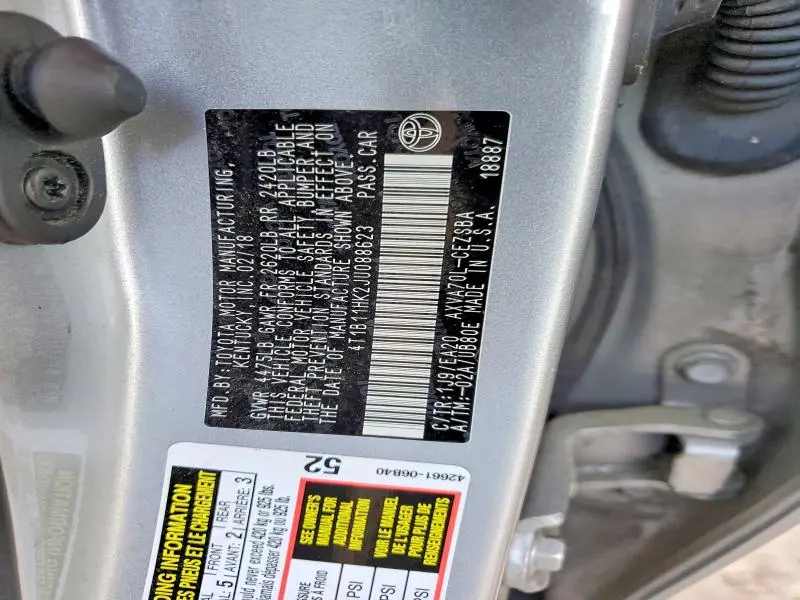 2018 TOYOTA CAMRY SE  