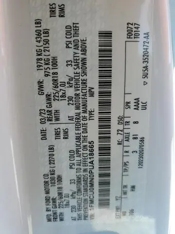 2023 FORD ESCAPE ST LINE  