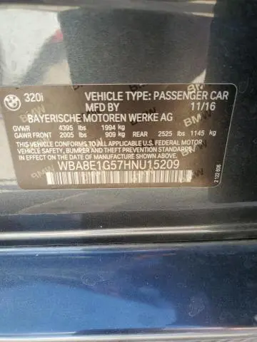 2017 BMW 320 I  