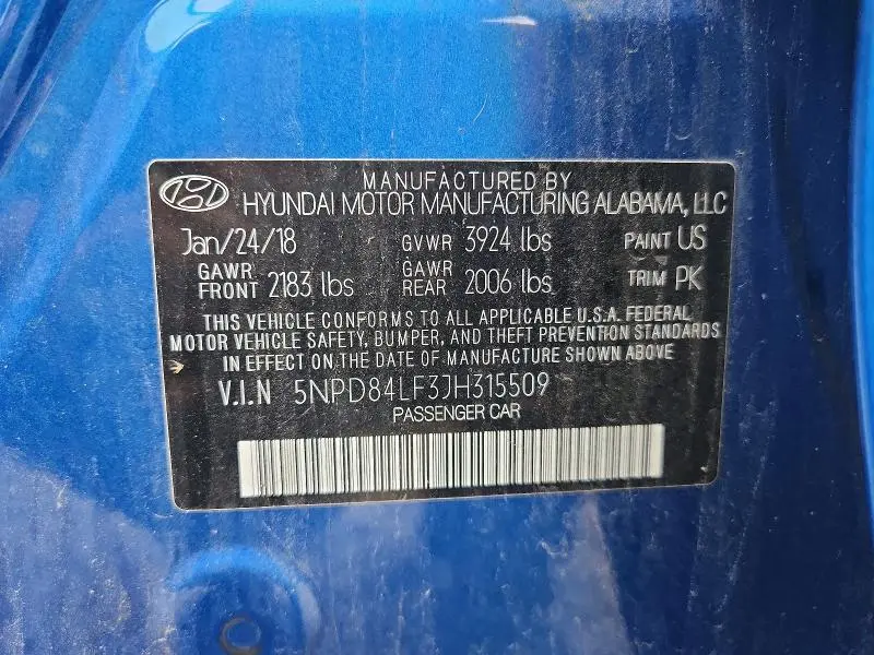 2018 HYUNDAI ELANTRA VALUE EDITION  