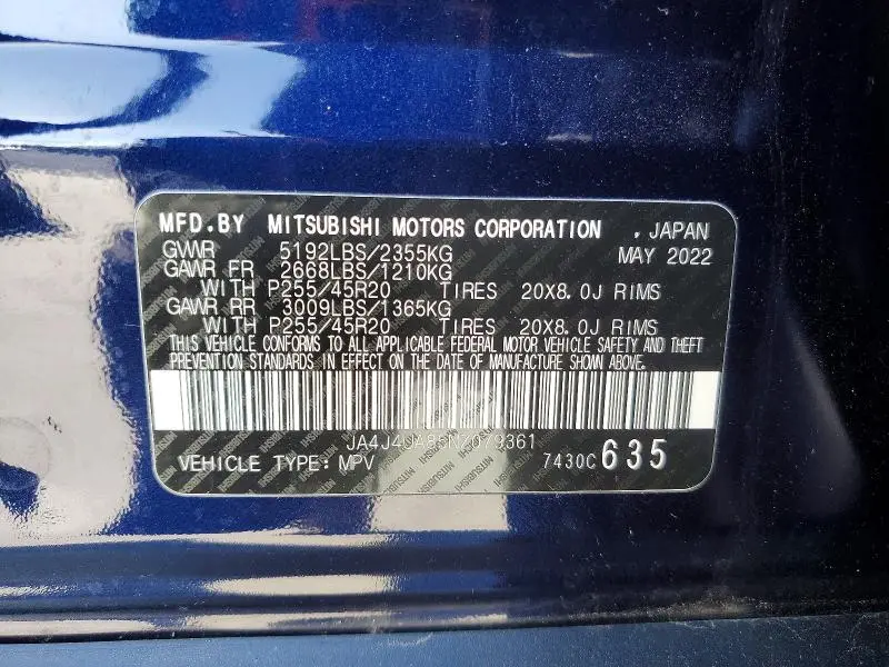 2022 MITSUBISHI OUTLANDER SE  