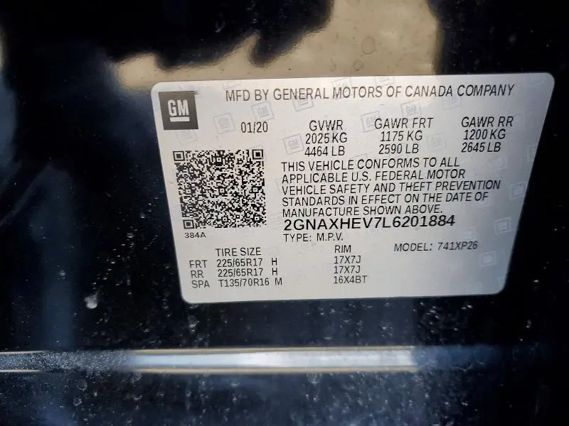 2020 CHEVROLET EQUINOX LS  