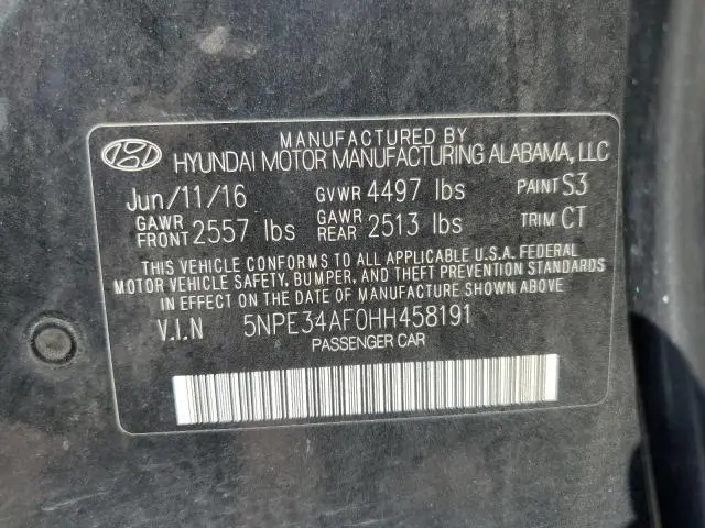 2017 HYUNDAI SONATA SPORT  