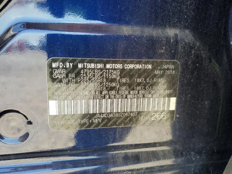 2018 MITSUBISHI OUTLANDER SE  