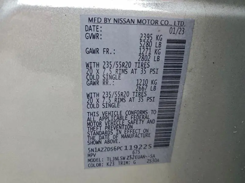 2023 NISSAN MURANO PLATINUM  