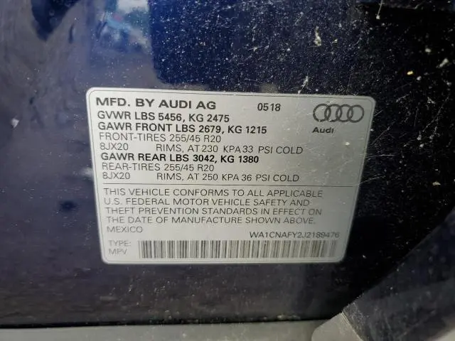 2018 AUDI Q5 PRESTIGE  