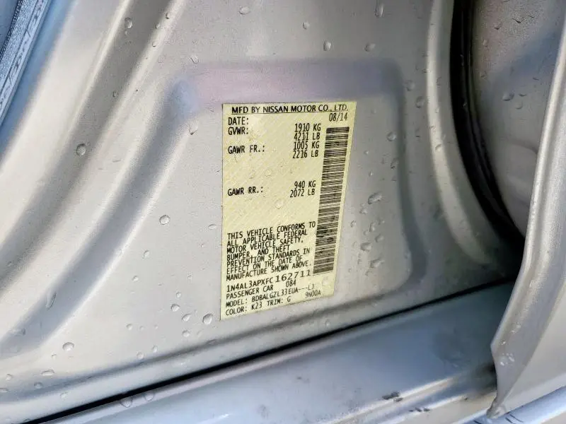 2015 NISSAN ALTIMA 2.5  