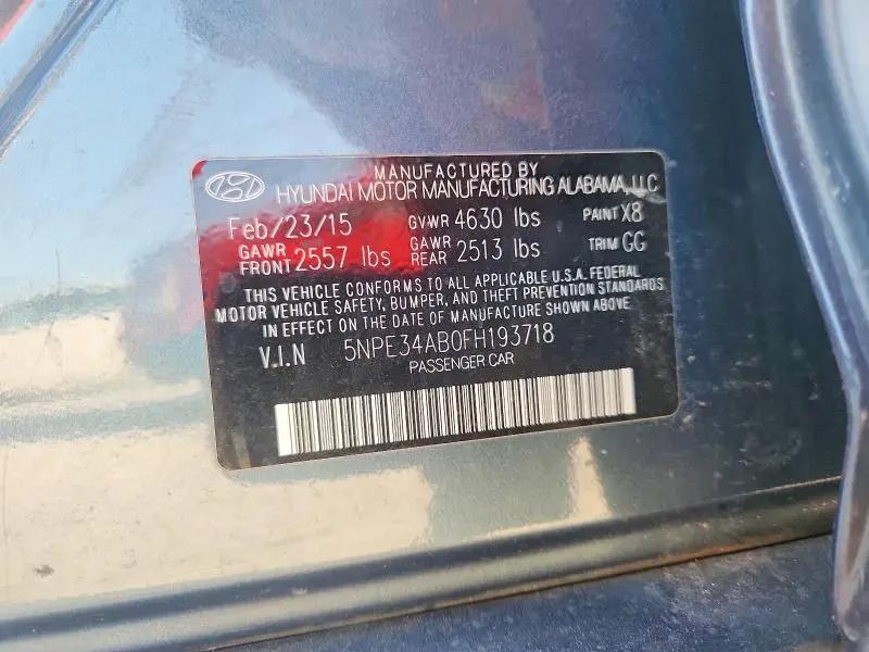 2015 HYUNDAI SONATA LIMITED 2.0T  