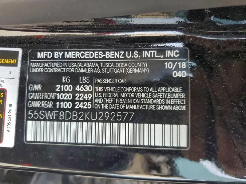 2019 MERCEDES-BENZ C 300  