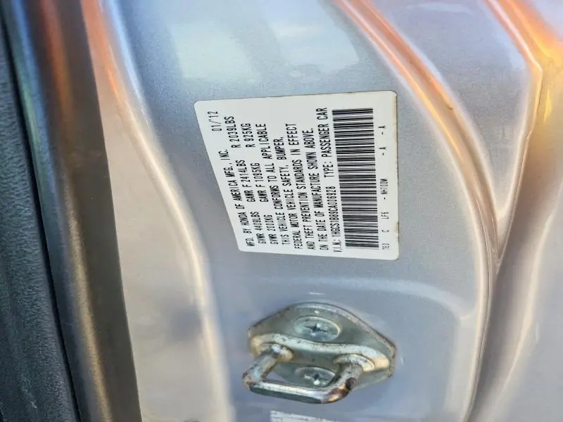 2012 HONDA ACCORD EXL  