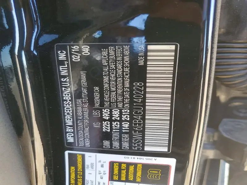 2016 MERCEDES-BENZ C 450 4MATIC AMG  