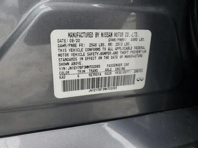 2021 INFINITI Q50 LUXE  