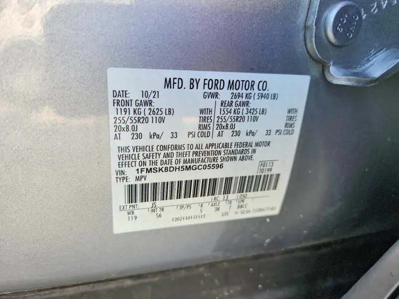 2021 FORD EXPLORER XLT  