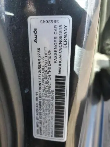 2012 AUDI A6 PRESTIGE  