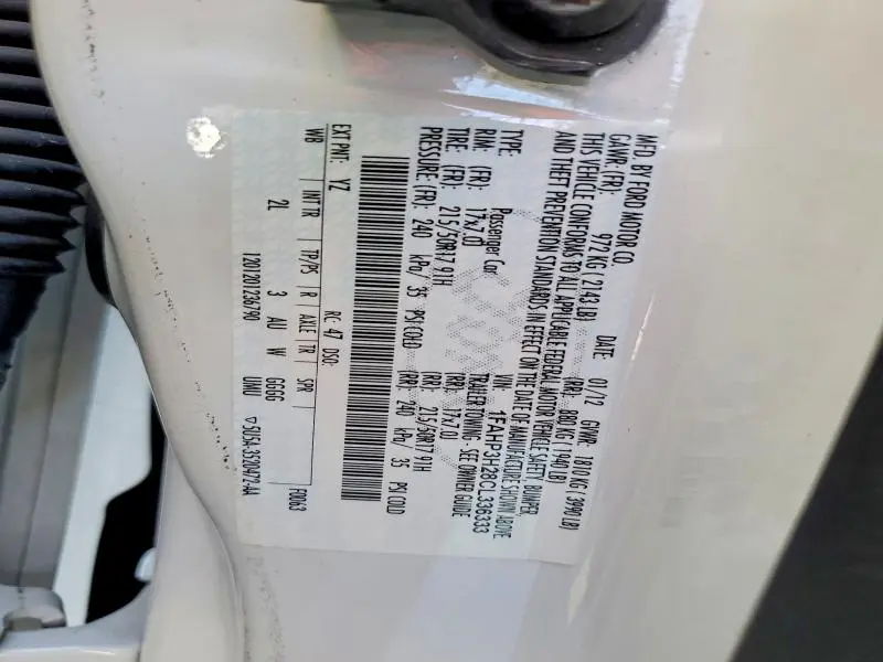2012 FORD FOCUS SEL  