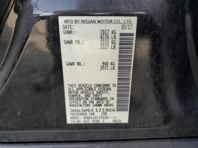 2018 NISSAN ALTIMA 2.5  