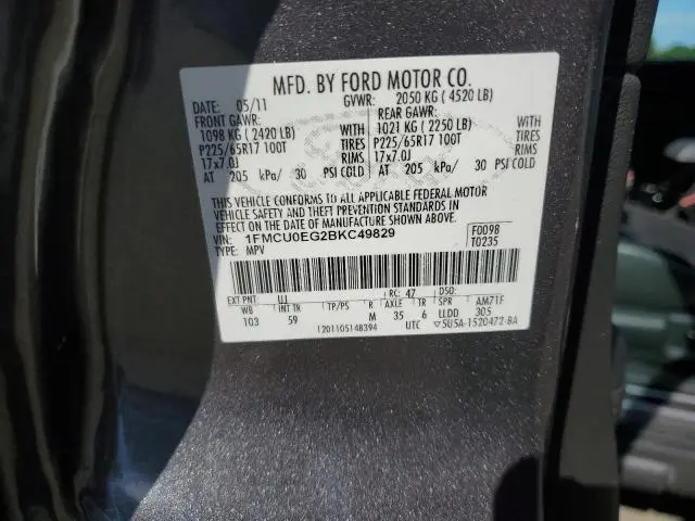 2011 FORD ESCAPE LIMITED  