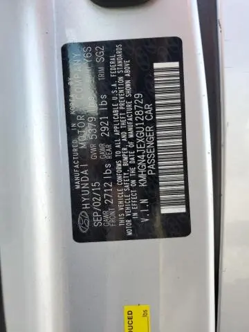 2016 HYUNDAI GENESIS 3.8L  