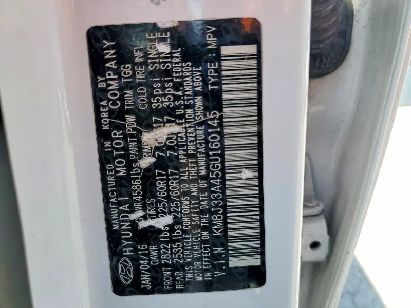 2016 HYUNDAI TUCSON SE  