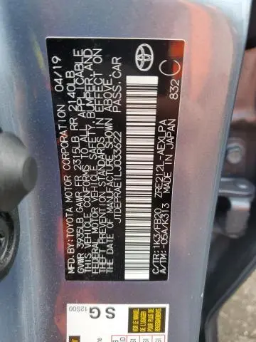 2020 TOYOTA COROLLA LE  