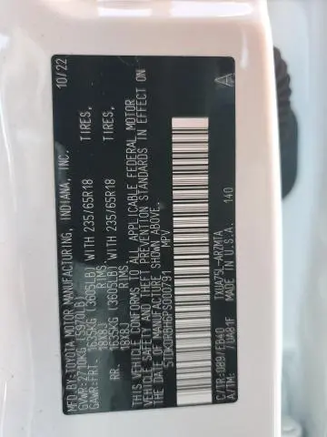 2023 TOYOTA HIGHLANDER L  