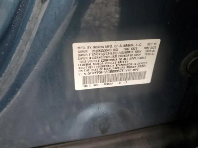 2016 HONDA PILOT EXL  