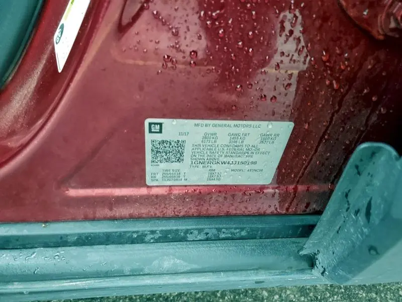 2018 CHEVROLET TRAVERSE LT  