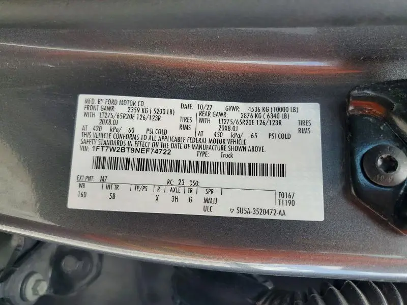 2022 FORD F250 SUPER DUTY  