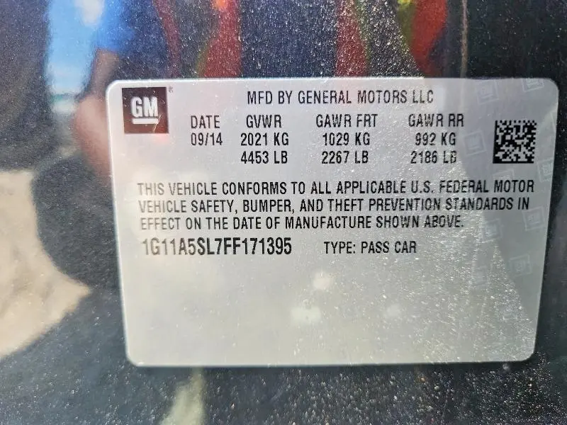 2015 CHEVROLET MALIBU LS  