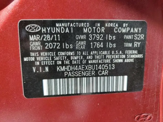 2011 HYUNDAI ELANTRA GLS  