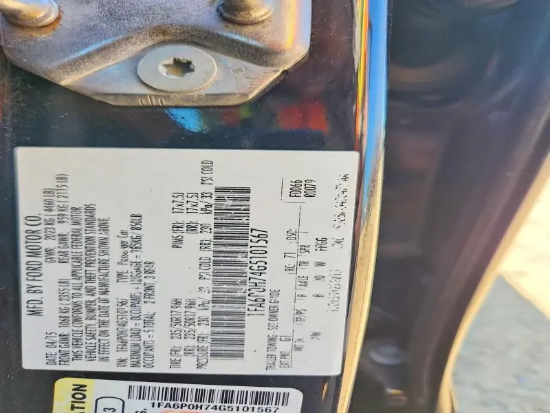 2016 FORD FUSION SE  