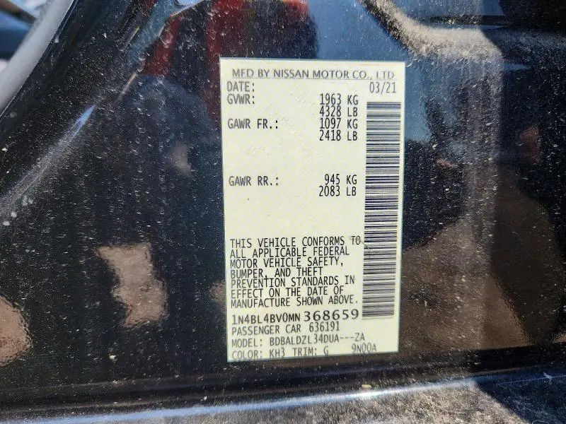 2021 NISSAN ALTIMA 2.5 S  
