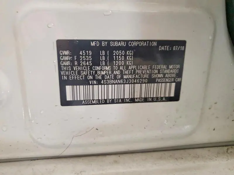 2018 SUBARU LEGACY 2.5I LIMITED  