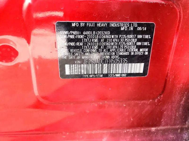 2015 SUBARU FORESTER 2.5I PREMIUM  