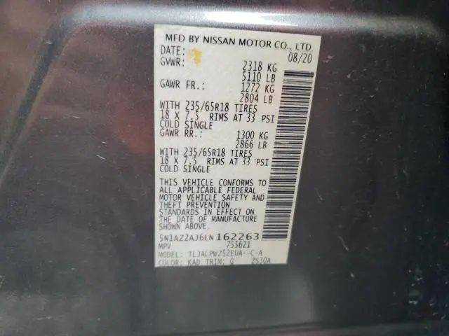 2020 NISSAN MURANO S  