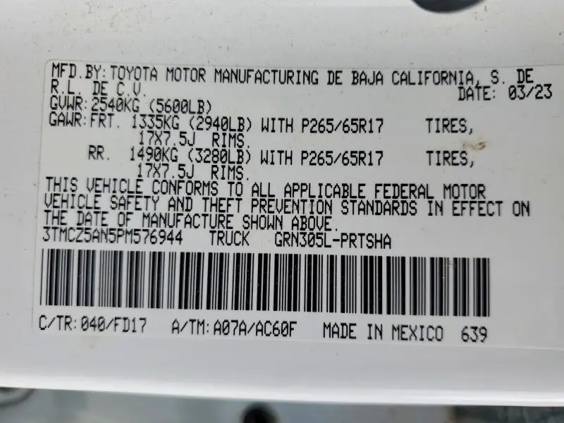 2023 TOYOTA TACOMA DOUBLE CAB - 4X4