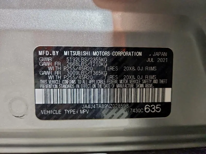 2022 MITSUBISHI OUTLANDER ES  