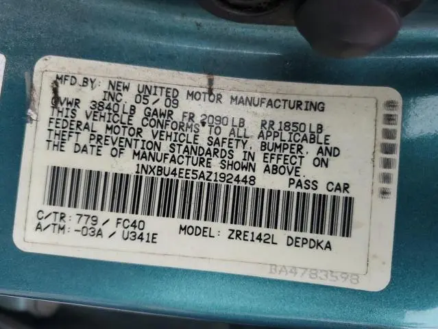 2010 TOYOTA COROLLA BASE  