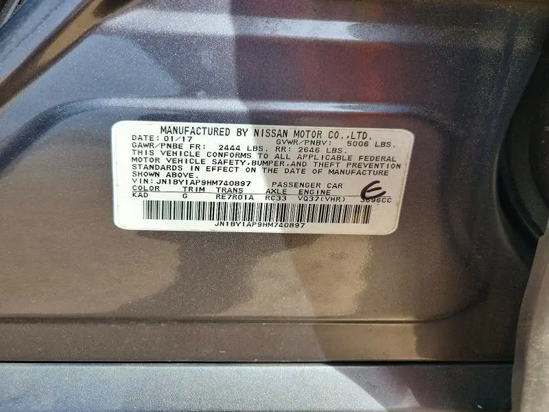 2017 INFINITI Q70 3.7  