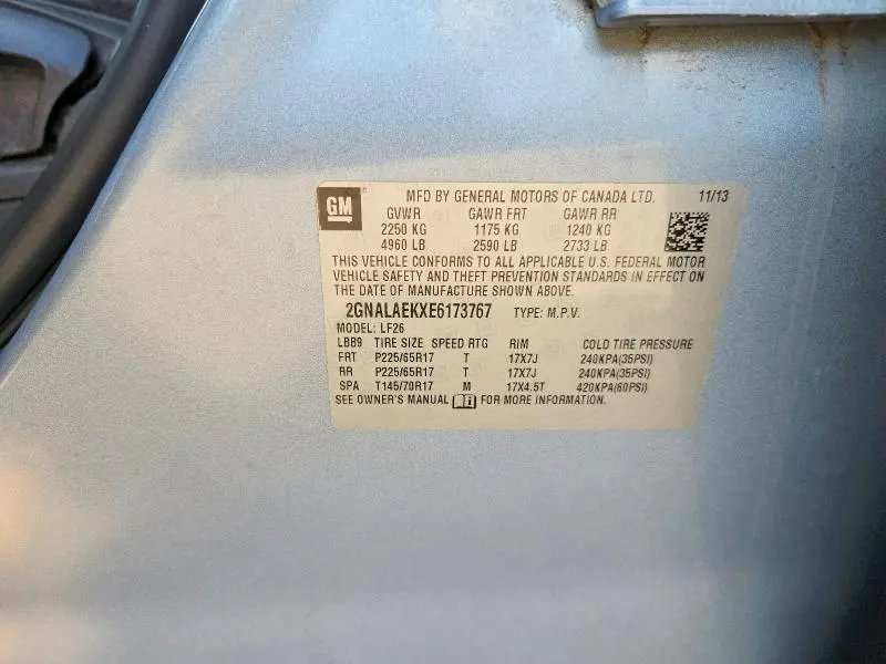 2014 CHEVROLET EQUINOX LS  