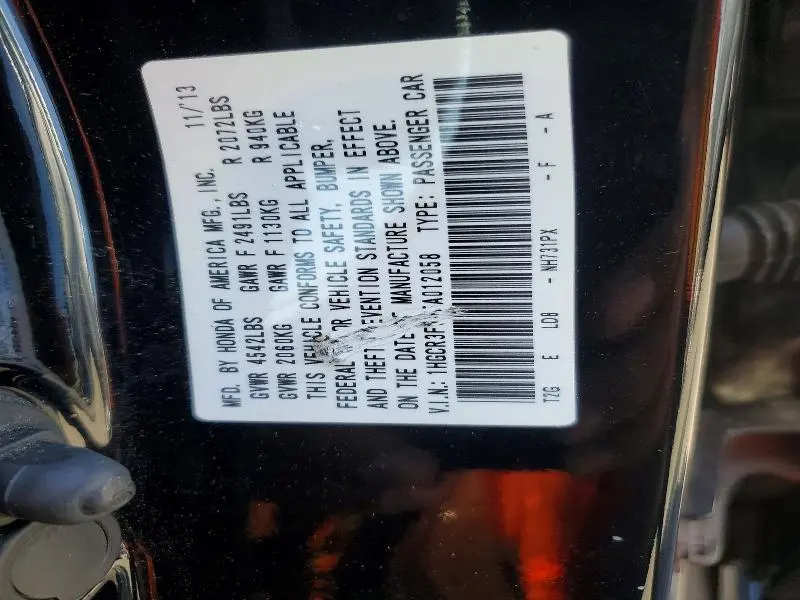 2014 HONDA ACCORD EXL  