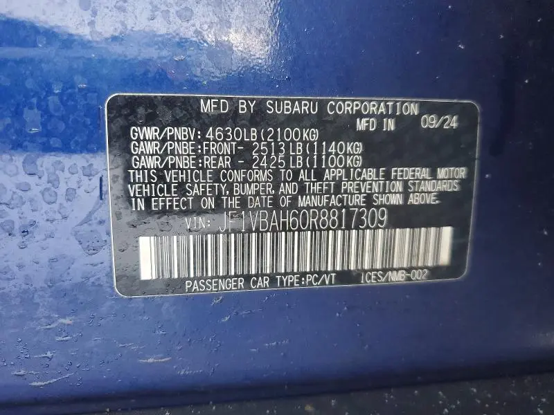 2024 SUBARU WRX PREMIUM  