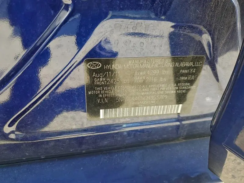 2012 HYUNDAI SONATA SE  