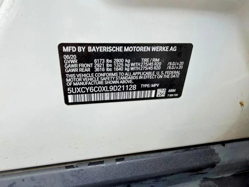2020 BMW X6 XDRIVE40I  