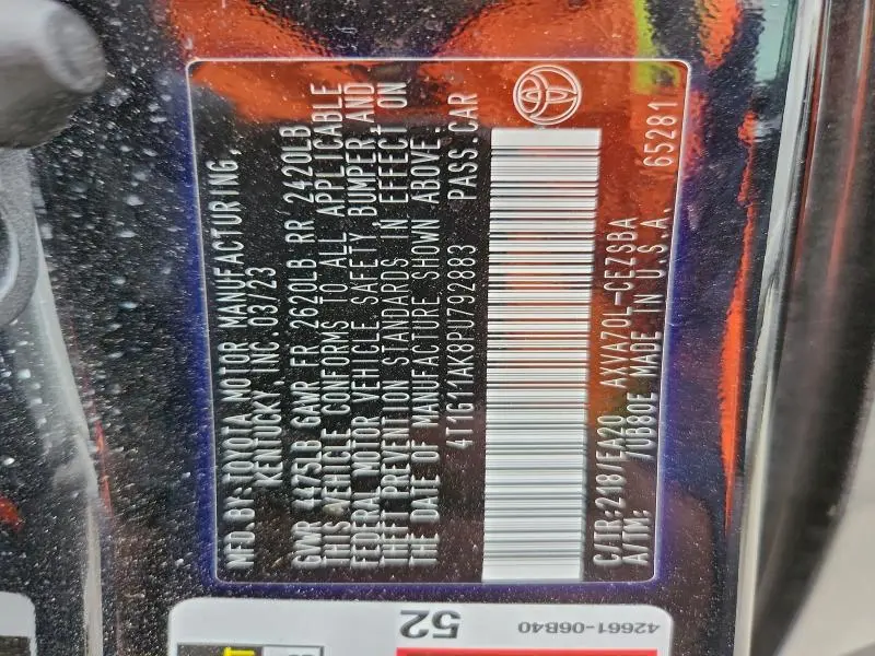 2023 TOYOTA CAMRY SE NIGHT SHADE  